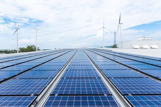 Solar-panels-on-factory-roof-