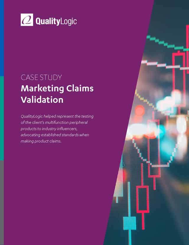 software testing - marketing claims validation - QualityLogic